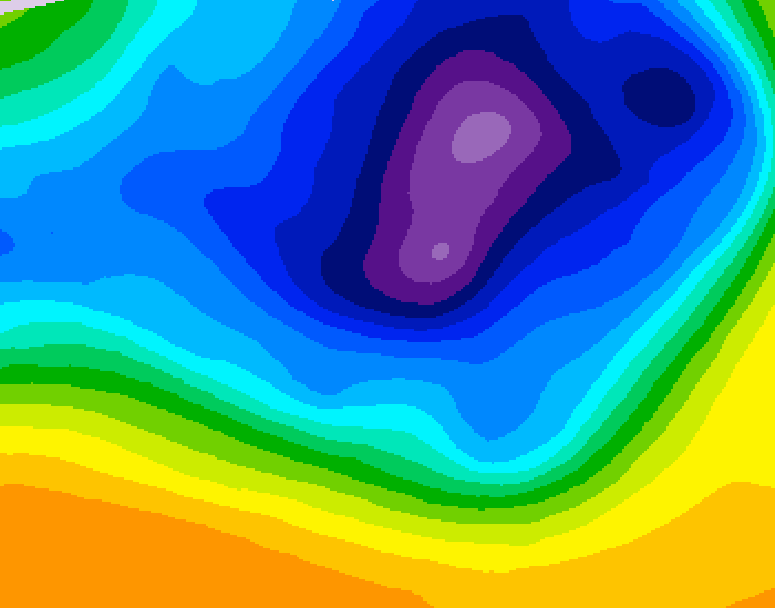 GDPS 500 millibar geopotential height 102 hour forecast chart for Canada based on 2026/03/19 1200Z data