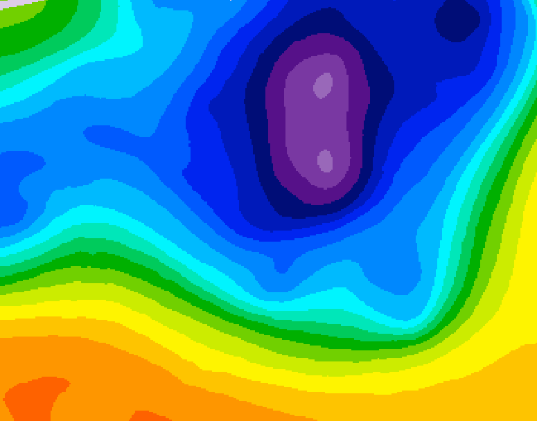GDPS 500 millibar geopotential height 114 hour forecast chart for Canada based on 2026/03/19 1200Z data