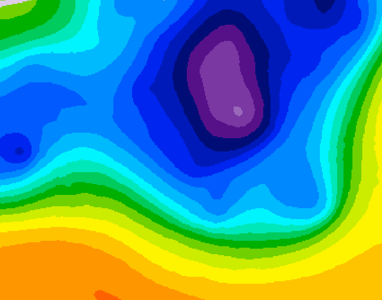 GDPS 500 millibar geopotential height 120 hour forecast chart for Canada based on 2026/03/19 1200Z data
