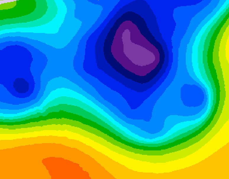 GDPS 500 millibar geopotential height 132 hour forecast chart for Canada based on 2026/03/19 1200Z data