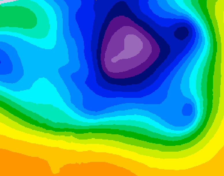 GDPS 500 millibar geopotential height 162 hour forecast chart for Canada based on 2026/03/19 1200Z data
