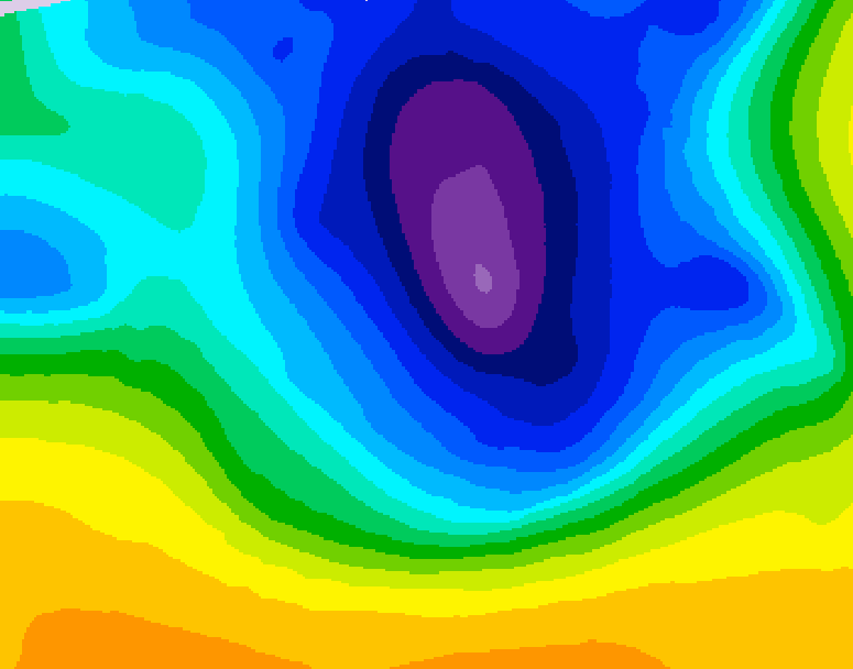 GDPS 500 millibar geopotential height 186 hour forecast chart for Canada based on 2026/03/19 1200Z data