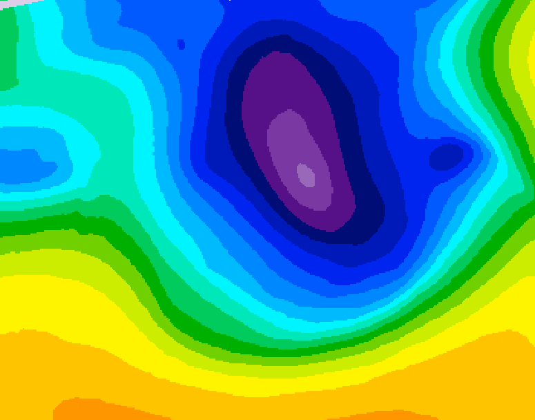 GDPS 500 millibar geopotential height 192 hour forecast chart for Canada based on 2026/03/19 1200Z data