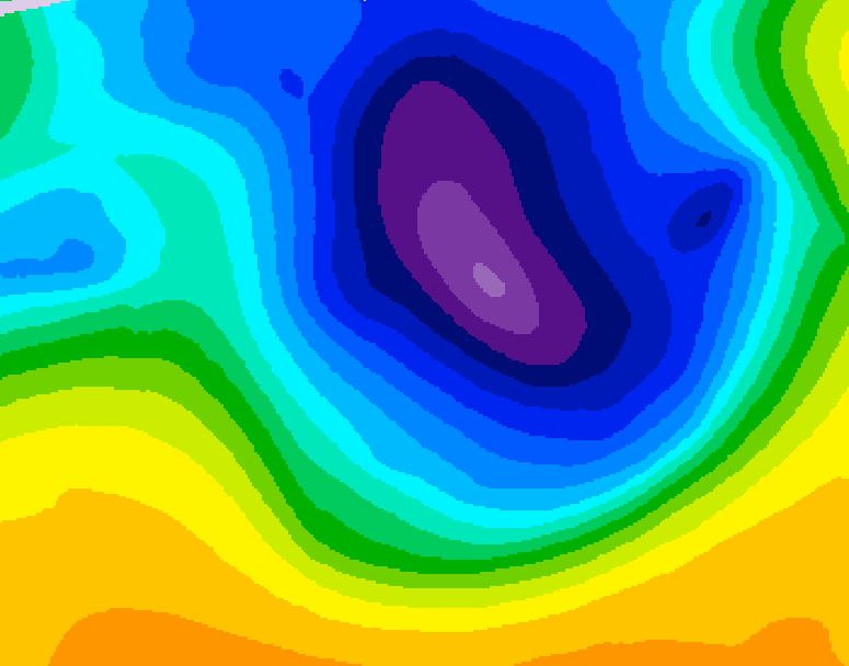 GDPS 500 millibar geopotential height 198 hour forecast chart for Canada based on 2026/03/19 1200Z data