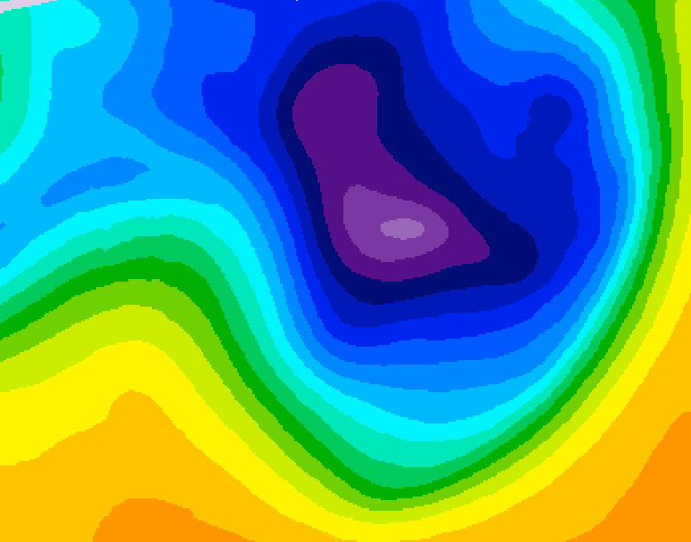 GDPS 500 millibar geopotential height 216 hour forecast chart for Canada based on 2026/03/19 1200Z data