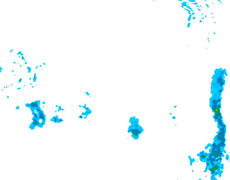 GDPS precipitation 018 hour forecast chart for Canada based on 2026/03/19 1200Z data