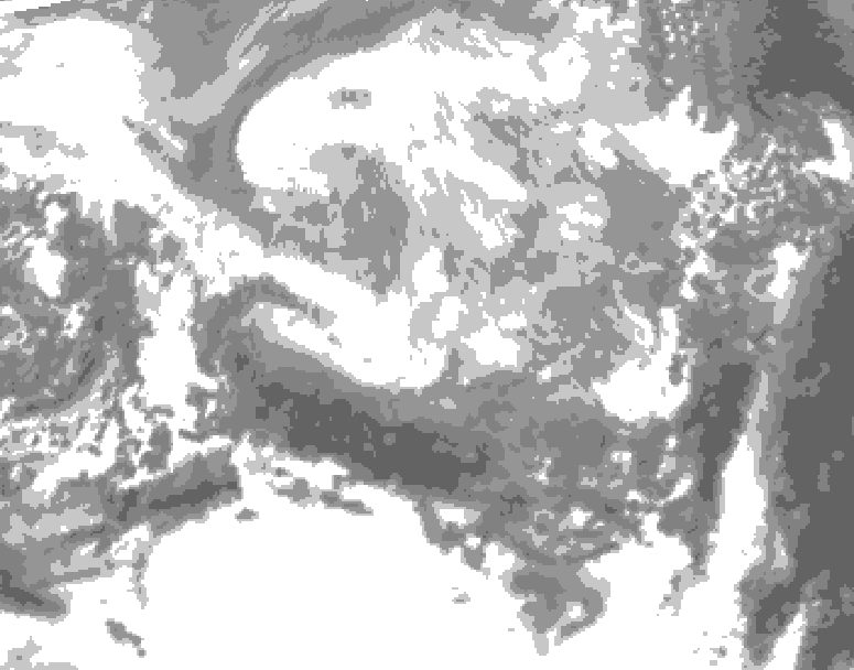GDPS total cloud 060 hour forecast chart for Canada based on 2026/03/19 0000Z data