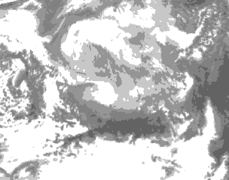 GDPS total cloud 072 hour forecast chart for Canada based on 2026/03/19 0000Z data