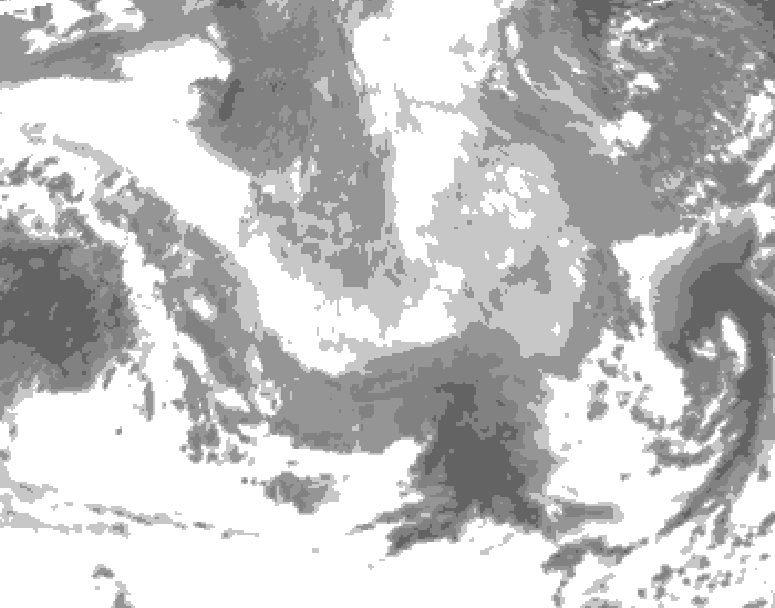 GDPS total cloud 186 hour forecast chart for Canada based on 2026/03/19 0000Z data