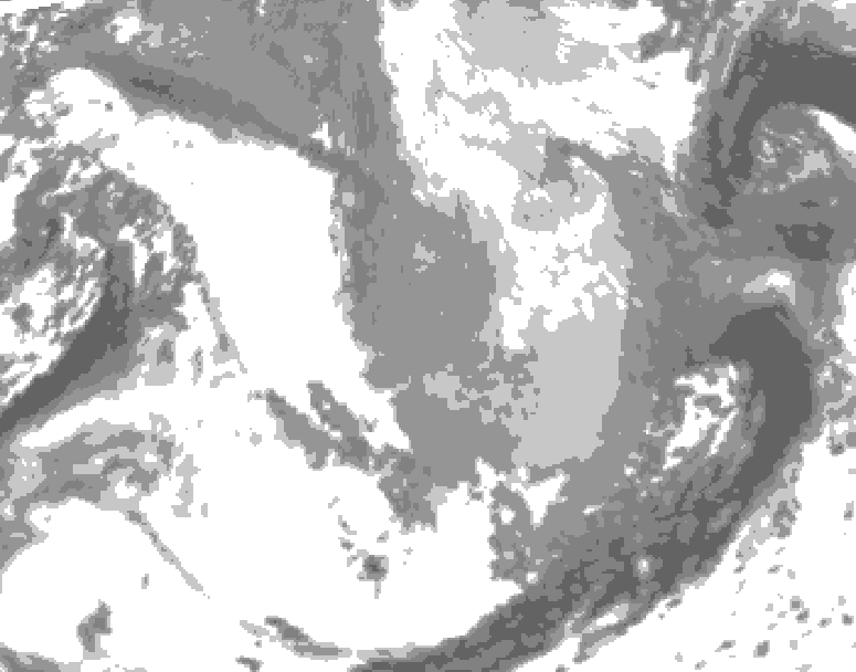 GDPS total cloud 216 hour forecast chart for Canada based on 2026/03/19 0000Z data