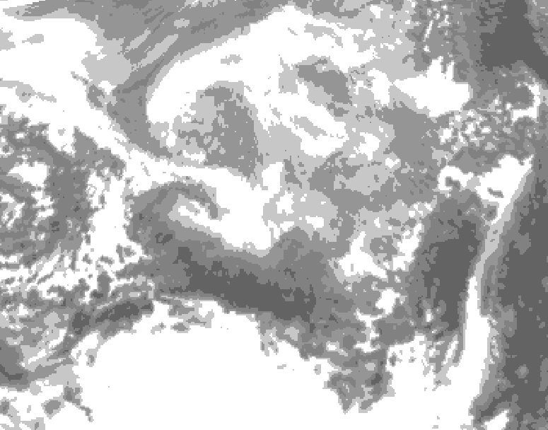 GDPS total cloud 048 hour forecast chart for Canada based on 2026/03/19 1200Z data