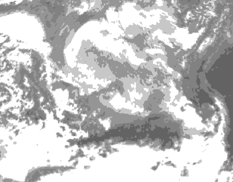 GDPS total cloud 066 hour forecast chart for Canada based on 2026/03/19 1200Z data
