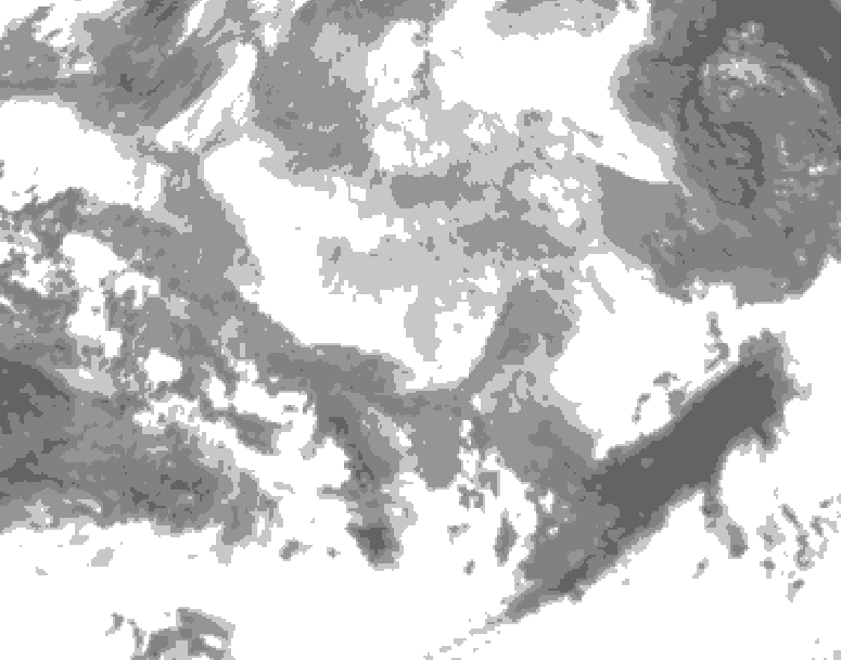 GDPS total cloud 096 hour forecast chart for Canada based on 2026/03/19 1200Z data