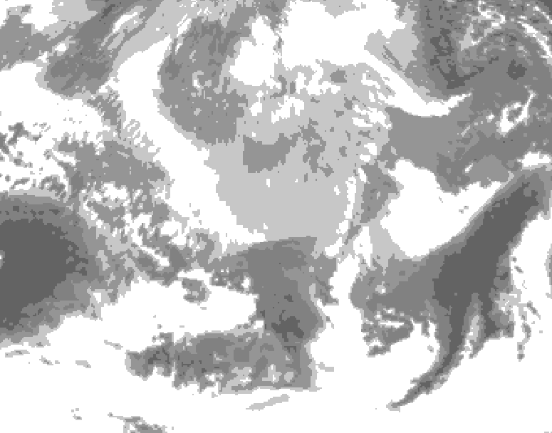GDPS total cloud 108 hour forecast chart for Canada based on 2026/03/19 1200Z data