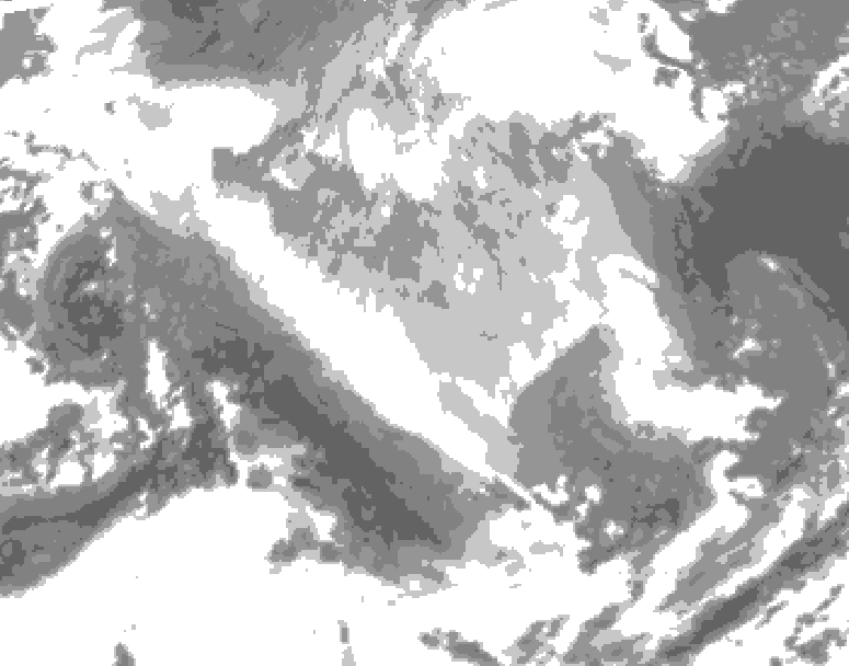 GDPS total cloud 138 hour forecast chart for Canada based on 2026/03/19 1200Z data