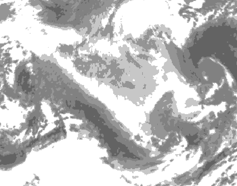GDPS total cloud 144 hour forecast chart for Canada based on 2026/03/19 1200Z data