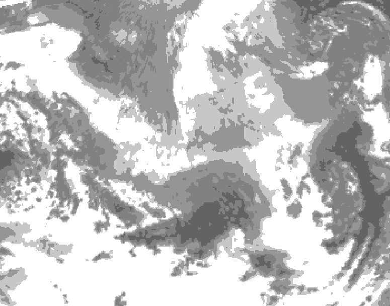 GDPS total cloud 168 hour forecast chart for Canada based on 2026/03/19 1200Z data