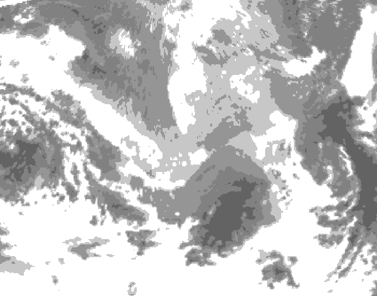 GDPS total cloud 174 hour forecast chart for Canada based on 2026/03/19 1200Z data