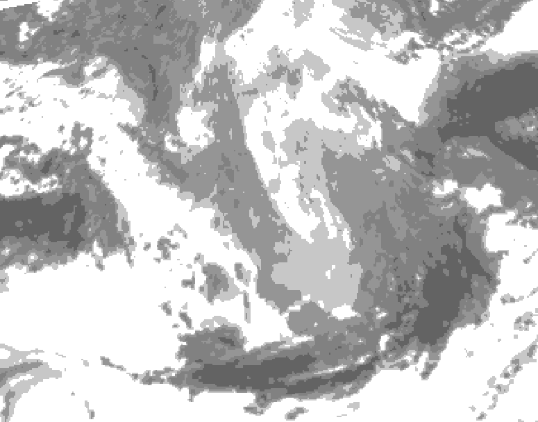 GDPS total cloud 192 hour forecast chart for Canada based on 2026/03/19 1200Z data