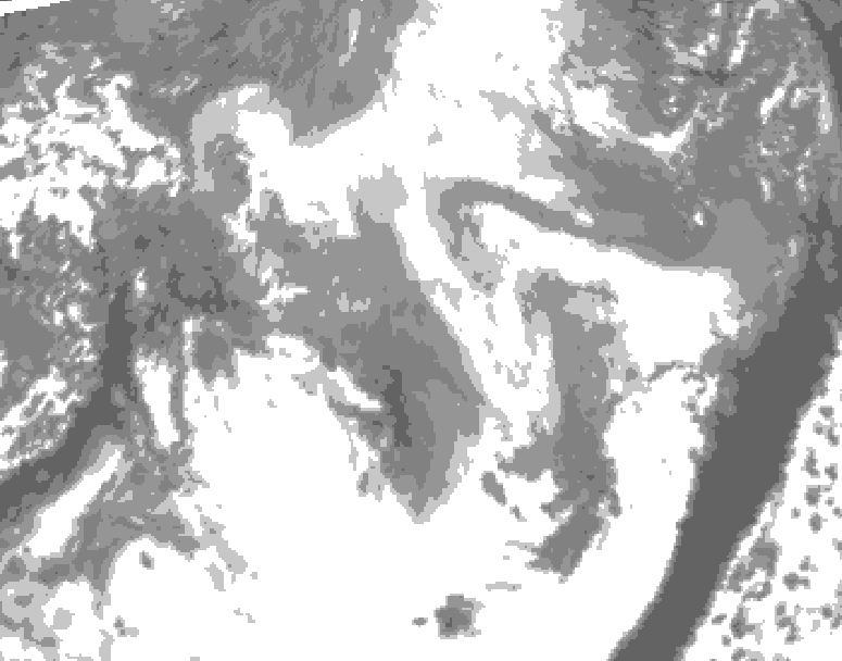 GDPS total cloud 240 hour forecast chart for Canada based on 2026/03/19 1200Z data