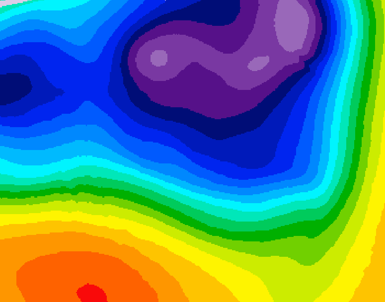 GDPS 500 millibar geopotential height 012 hour forecast chart for Canada based on 2026/03/20 0000Z data
