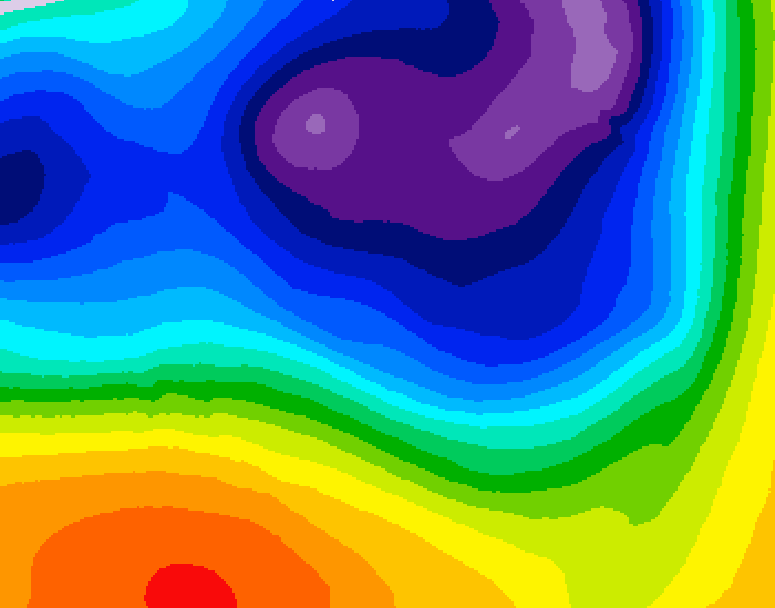 GDPS 500 millibar geopotential height 018 hour forecast chart for Canada based on 2026/03/20 0000Z data