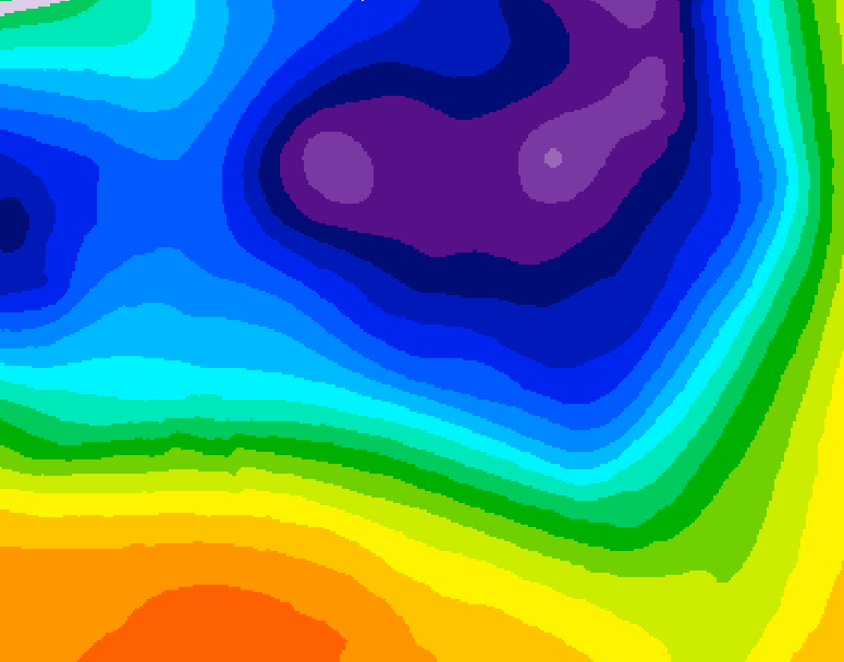 GDPS 500 millibar geopotential height 030 hour forecast chart for Canada based on 2026/03/20 0000Z data
