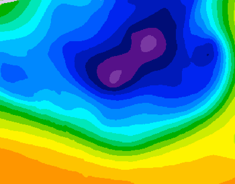 GDPS 500 millibar geopotential height 072 hour forecast chart for Canada based on 2026/03/20 0000Z data