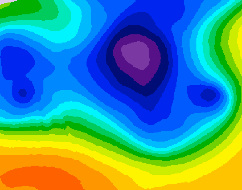 GDPS 500 millibar geopotential height 126 hour forecast chart for Canada based on 2026/03/20 0000Z data