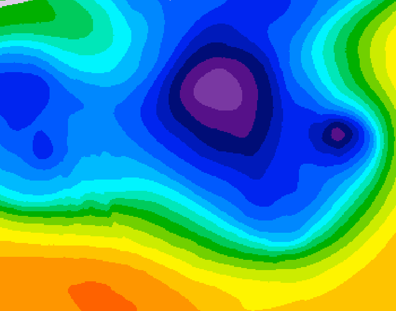 GDPS 500 millibar geopotential height 132 hour forecast chart for Canada based on 2026/03/20 0000Z data