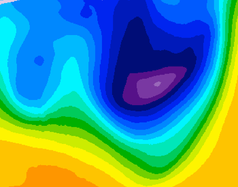 GDPS 500 millibar geopotential height 222 hour forecast chart for Canada based on 2026/03/20 0000Z data