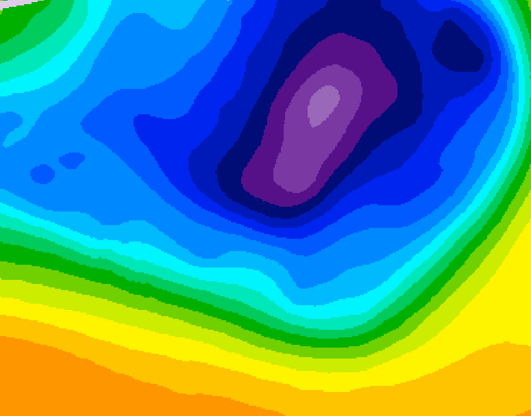 GDPS 500 millibar geopotential height 072 hour forecast chart for Canada based on 2026/03/20 1200Z data