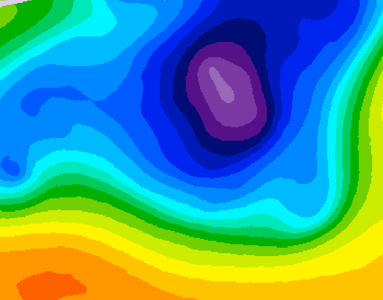 GDPS 500 millibar geopotential height 096 hour forecast chart for Canada based on 2026/03/20 1200Z data