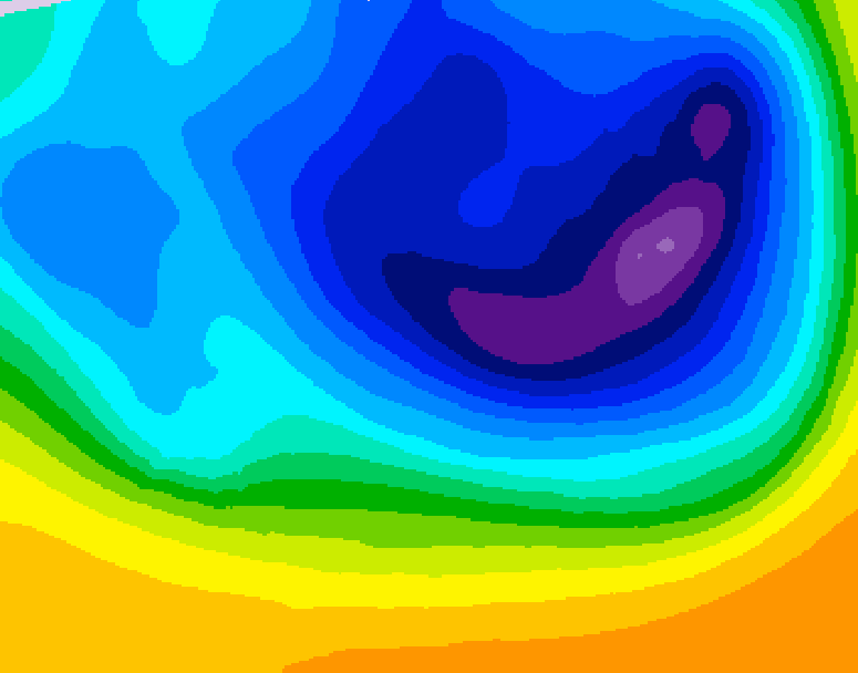 GDPS 500 millibar geopotential height 222 hour forecast chart for Canada based on 2026/03/20 1200Z data