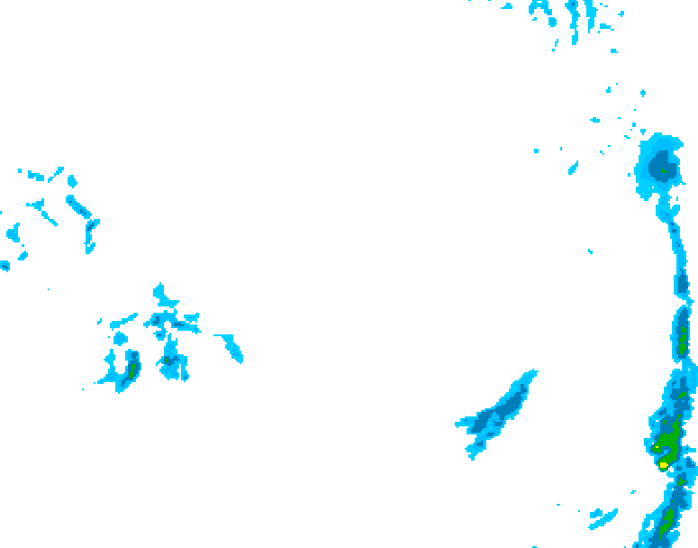 GDPS precipitation 018 hour forecast chart for Canada based on 2026/03/20 0000Z data