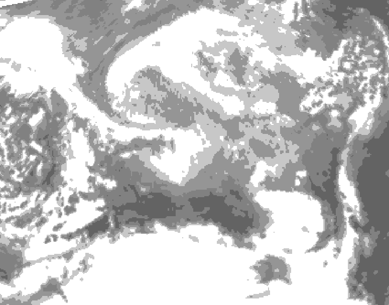 GDPS total cloud 042 hour forecast chart for Canada based on 2026/03/20 0000Z data