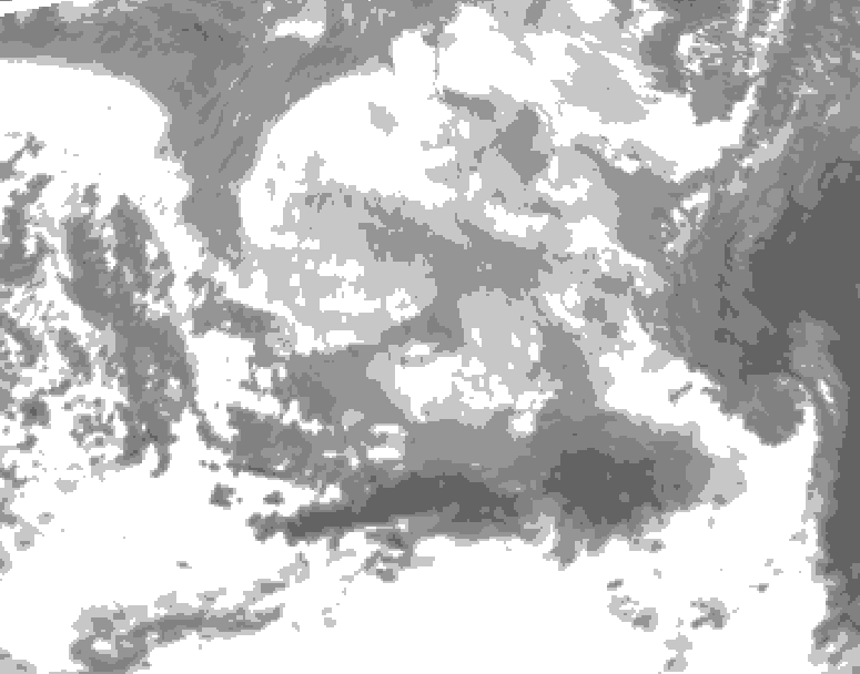 GDPS total cloud 054 hour forecast chart for Canada based on 2026/03/20 0000Z data