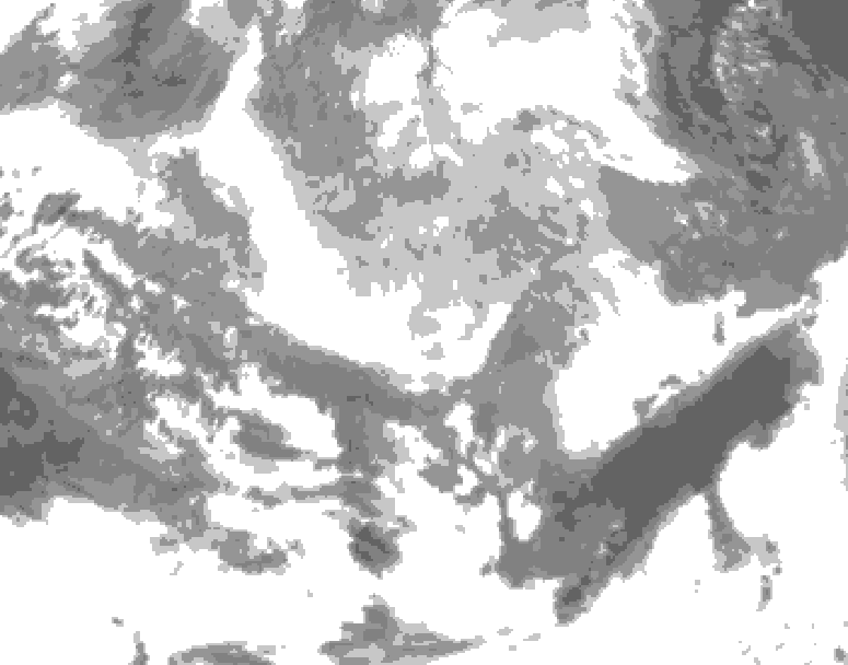 GDPS total cloud 084 hour forecast chart for Canada based on 2026/03/20 0000Z data