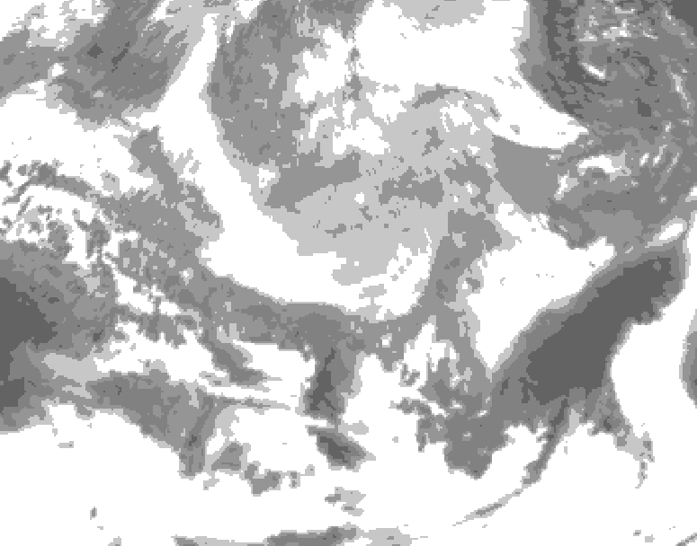 GDPS total cloud 090 hour forecast chart for Canada based on 2026/03/20 0000Z data