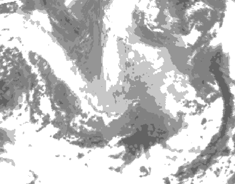 GDPS total cloud 162 hour forecast chart for Canada based on 2026/03/20 0000Z data