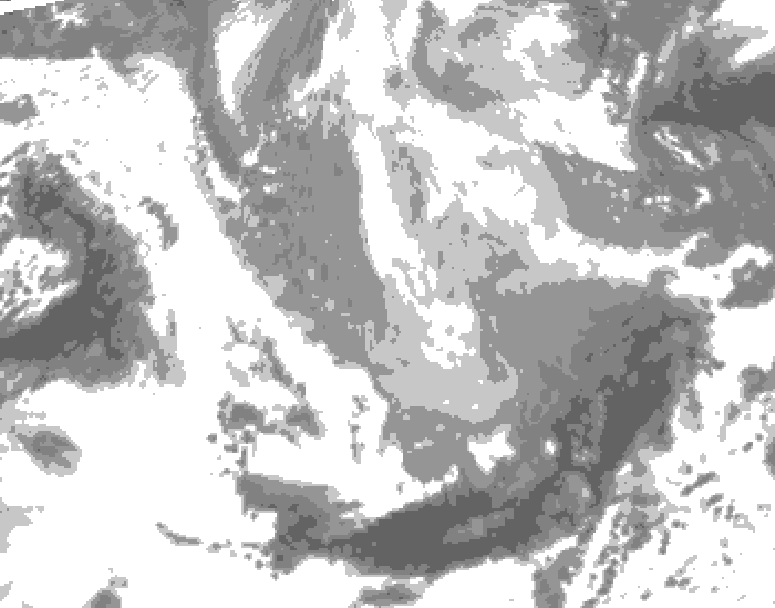 GDPS total cloud 180 hour forecast chart for Canada based on 2026/03/20 0000Z data