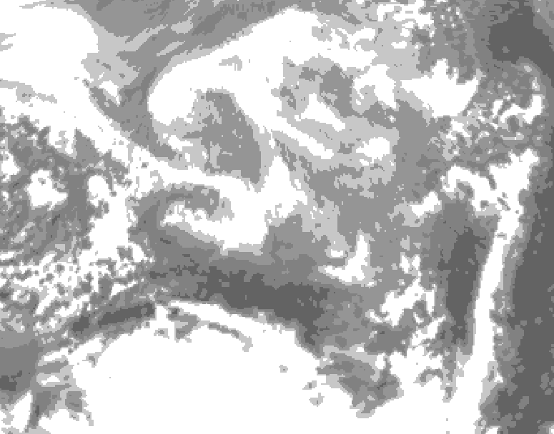 GDPS total cloud 024 hour forecast chart for Canada based on 2026/03/20 1200Z data