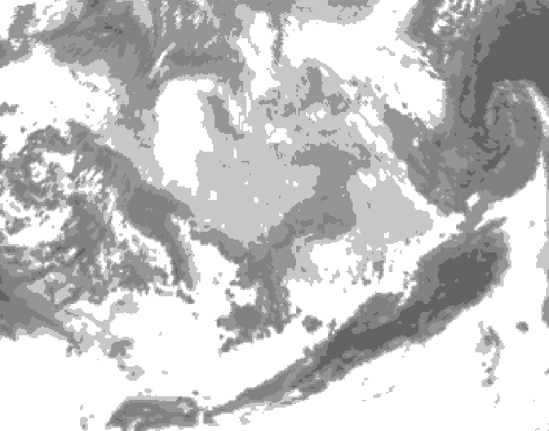 GDPS total cloud 060 hour forecast chart for Canada based on 2026/03/20 1200Z data