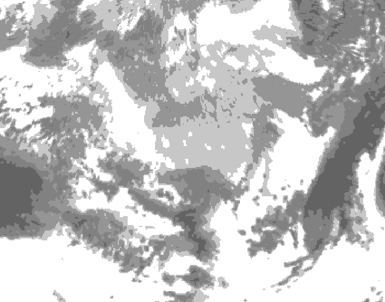 GDPS total cloud 084 hour forecast chart for Canada based on 2026/03/20 1200Z data