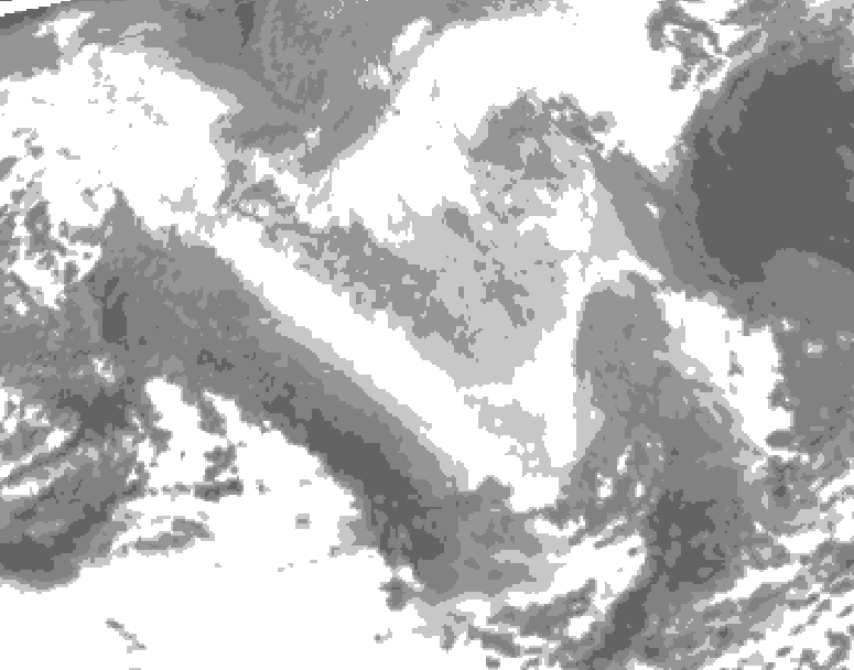 GDPS total cloud 120 hour forecast chart for Canada based on 2026/03/20 1200Z data
