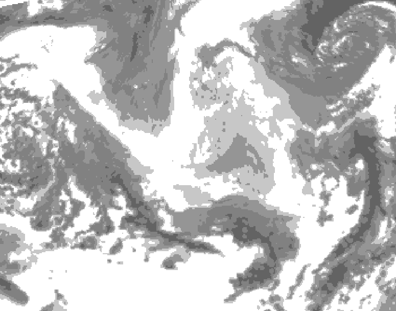 GDPS total cloud 144 hour forecast chart for Canada based on 2026/03/20 1200Z data