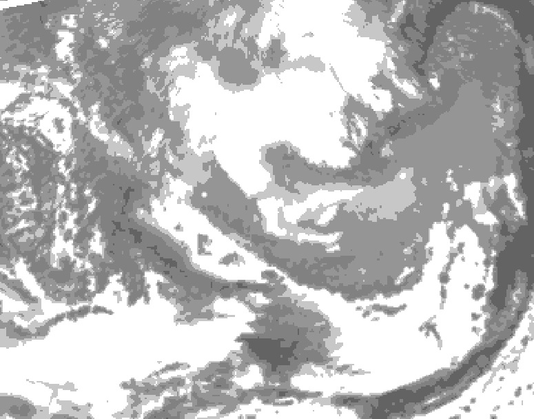 GDPS total cloud 222 hour forecast chart for Canada based on 2026/03/20 1200Z data