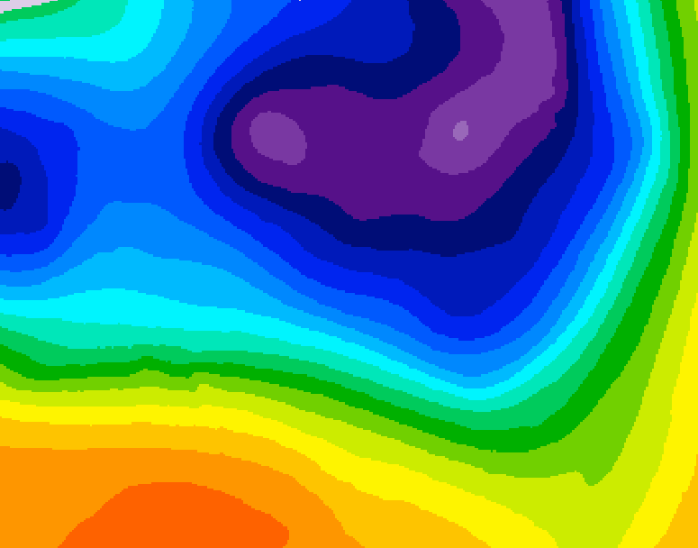 GDPS 500 millibar geopotential height 006 hour forecast chart for Canada based on 2026/03/21 0000Z data