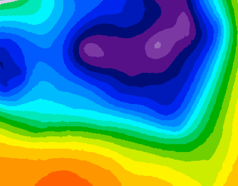 GDPS 500 millibar geopotential height 012 hour forecast chart for Canada based on 2026/03/21 0000Z data