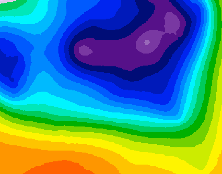 GDPS 500 millibar geopotential height 018 hour forecast chart for Canada based on 2026/03/21 0000Z data
